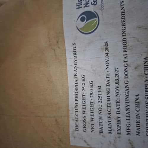 Food-grade dicalcium phosphate supplied by System Star Industrial Products in tanzania