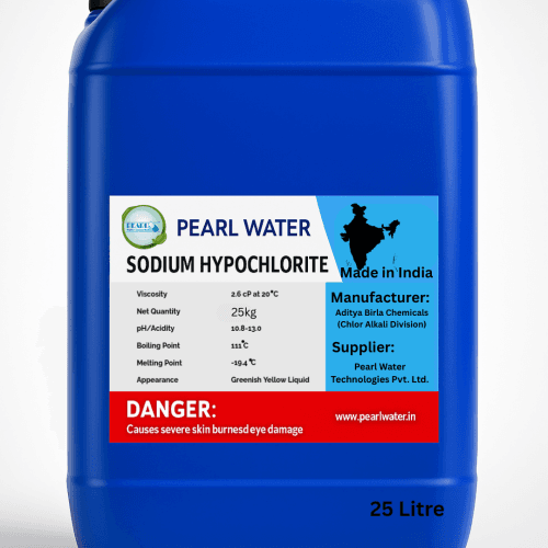 Sodium hypochlorite liquid disinfectant used for water treatment, bleaching, and sanitation applications supplied by System Star Industrial in East Africa