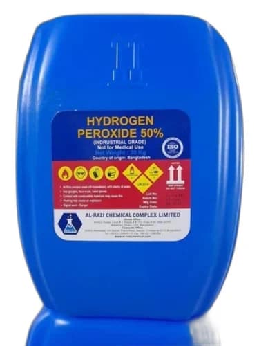 Hydrogen peroxide 50 percent liquid for industrial water treatment and textile bleaching supplied by System Star Industrial in East Africa