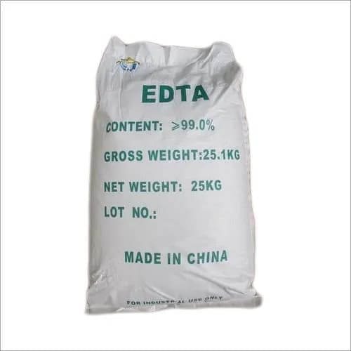 EDTA chelating agent powder used in detergents, cosmetics, water treatment, and industrial cleaning supplied by System Star Industrial in East Africa