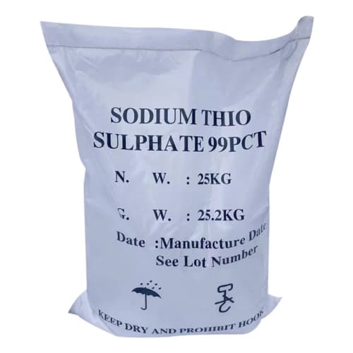 Sodium thiosulphate white crystalline granules used for dechlorination, water treatment, and industrial applications supplied by System Star Industrial in East Africa