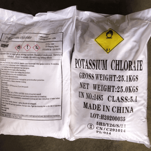 Potassium chlorate oxidizing chemical for industrial processing, textile applications, and laboratory use supplied by System Star Industrial in East Africa