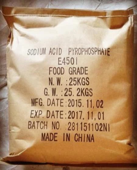 Sodium acid pyrophosphate white powder used in baking, meat processing, seafood processing, and food manufacturing supplied by System Star Industrial in East Africa