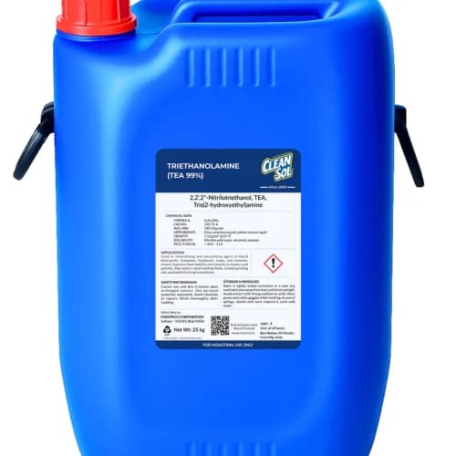 Triethanolamine TEA liquid chemical used in cosmetics, detergents, cement additives, and industrial formulations supplied by System Star Industrial in East Africa